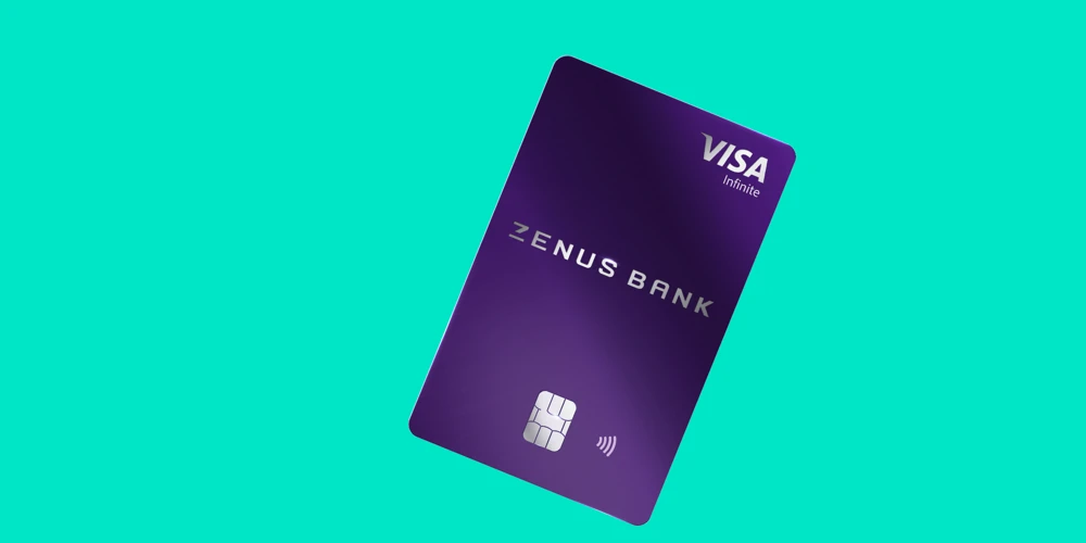 Zenus Bank Visa Infinite Debit Card Tilted