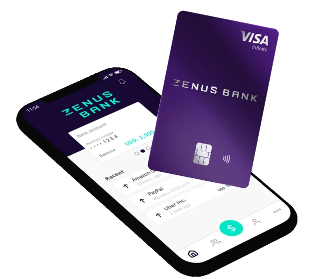 Zenus Bank Visa Infinite Card And App